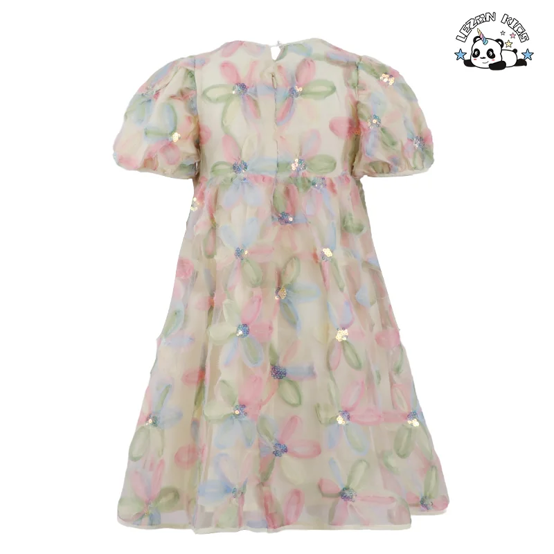 LEZONKIDS - Hot Sale Customization Elegant Dress Gentle Flower Girl Dress 2024 New Arrival for Girls